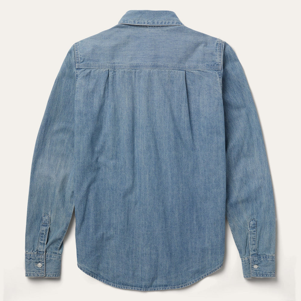 Long-Sleeved Denim Shirt Blue | Stetson Women