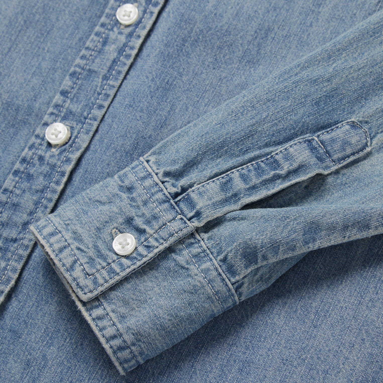 Long-Sleeved Denim Shirt Blue | Stetson Women