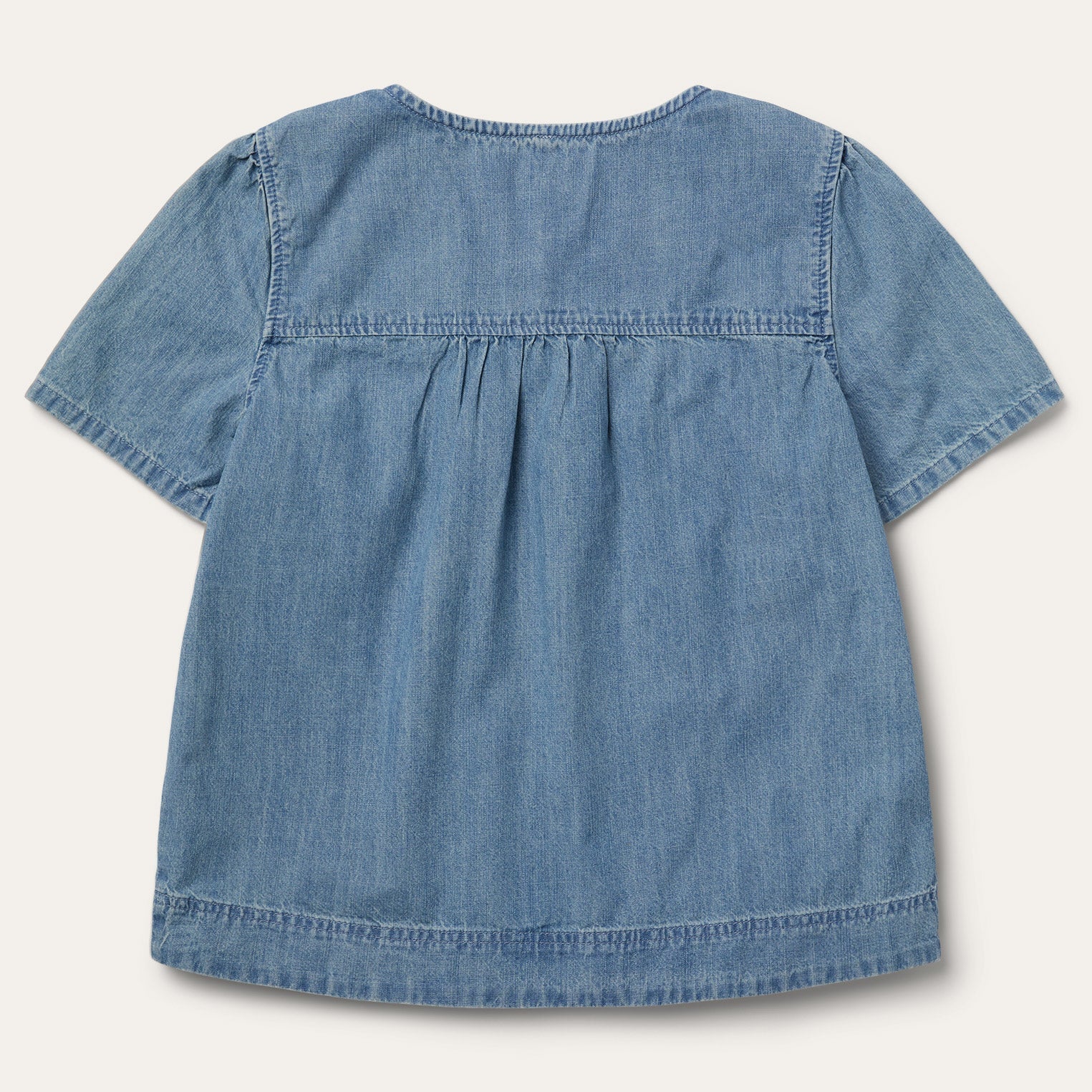 Short-Sleeved Denim Blouse Blue | Stetson Women