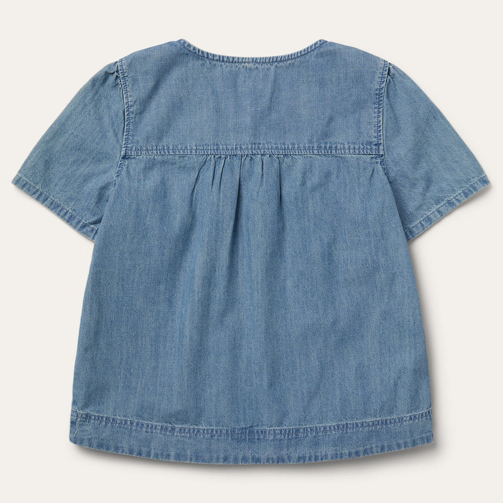 Short-Sleeved Denim Blouse Blue | Stetson Women
