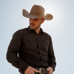 Modern Denim Western Shirt Black | Stetson Men