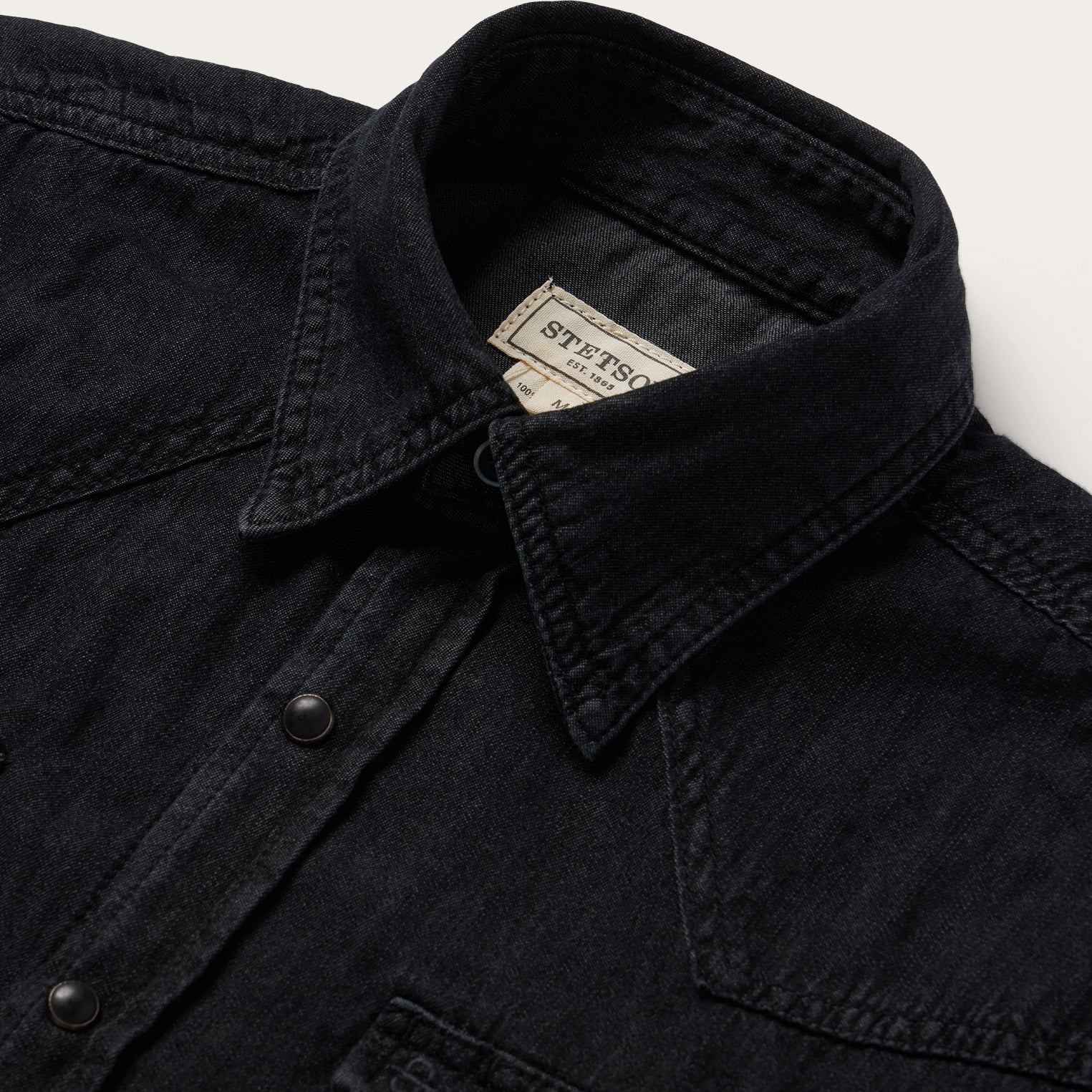 Modern Denim Western Shirt Black | Stetson Men