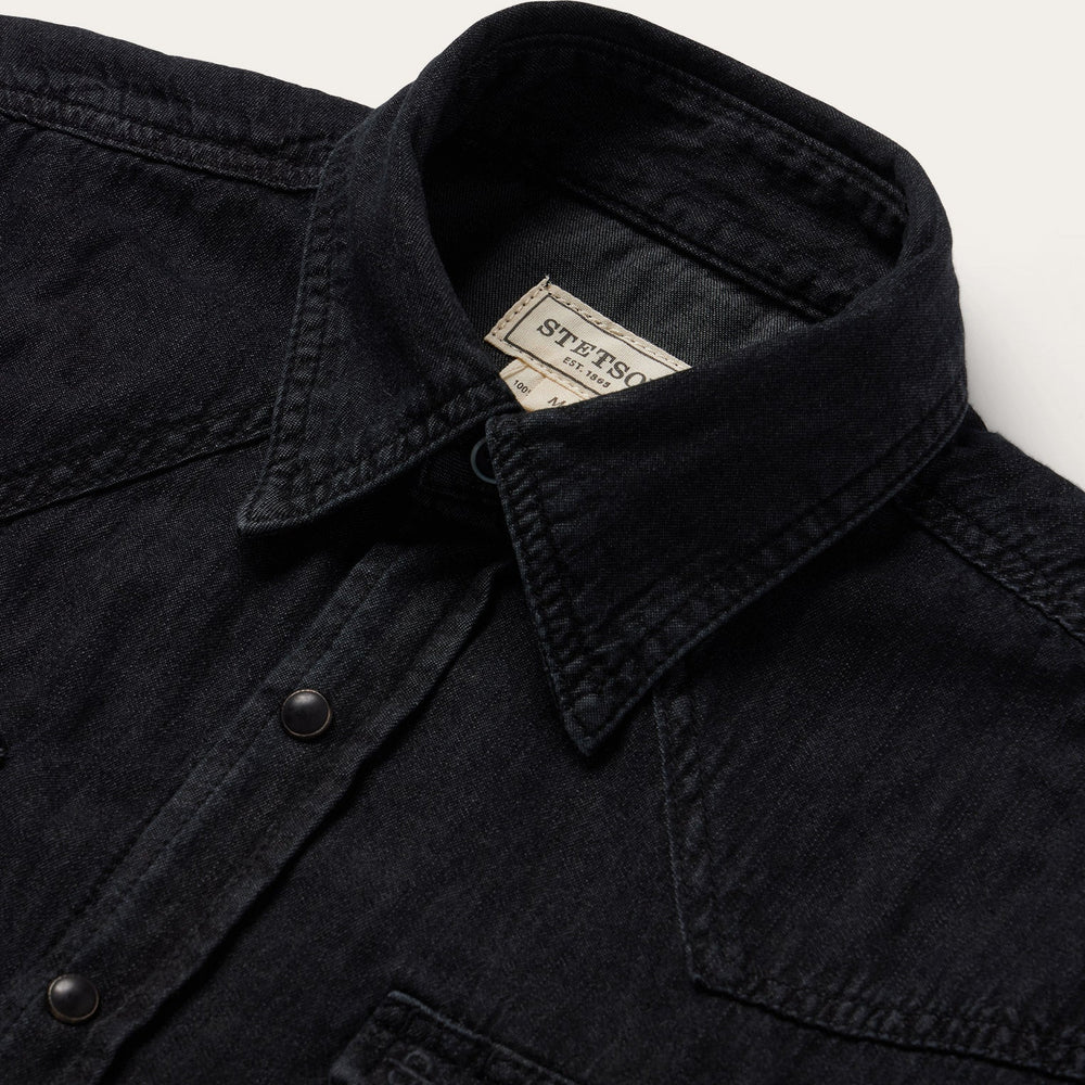 Modern Denim Western Shirt Black | Stetson Men
