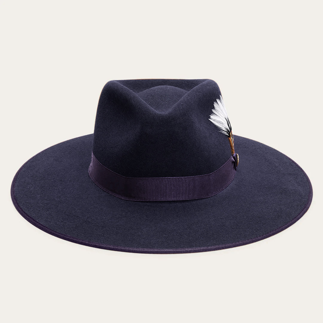 Midtown Wide Flat Brim Hat Navy | Stetson Hats