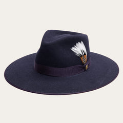 Midtown Wide Flat Brim Hat Navy | Stetson Hats