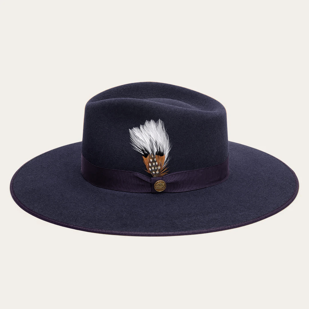 Midtown Wide Flat Brim Hat Navy | Stetson Hats