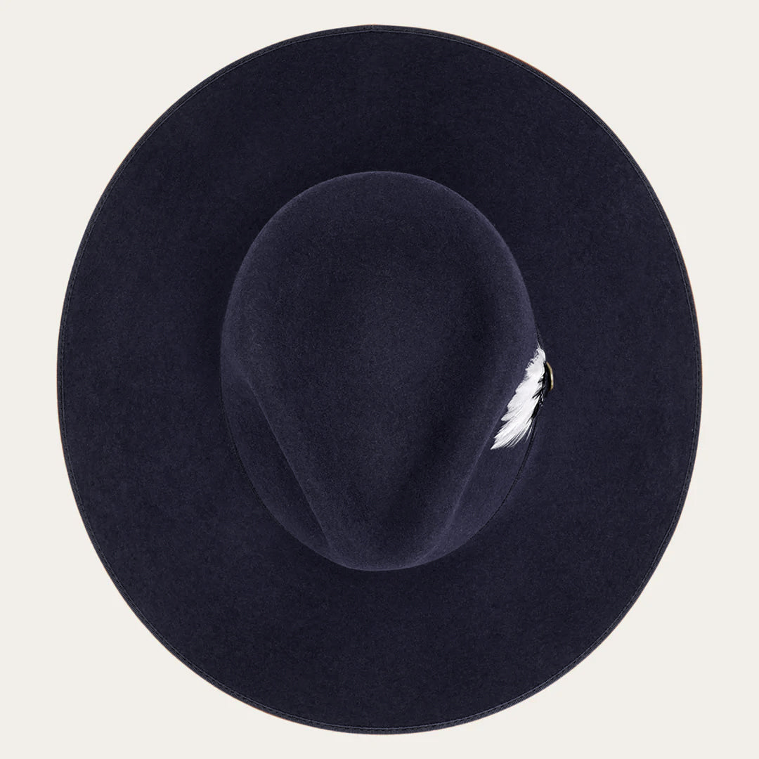 Midtown Wide Flat Brim Hat Navy | Stetson Hats