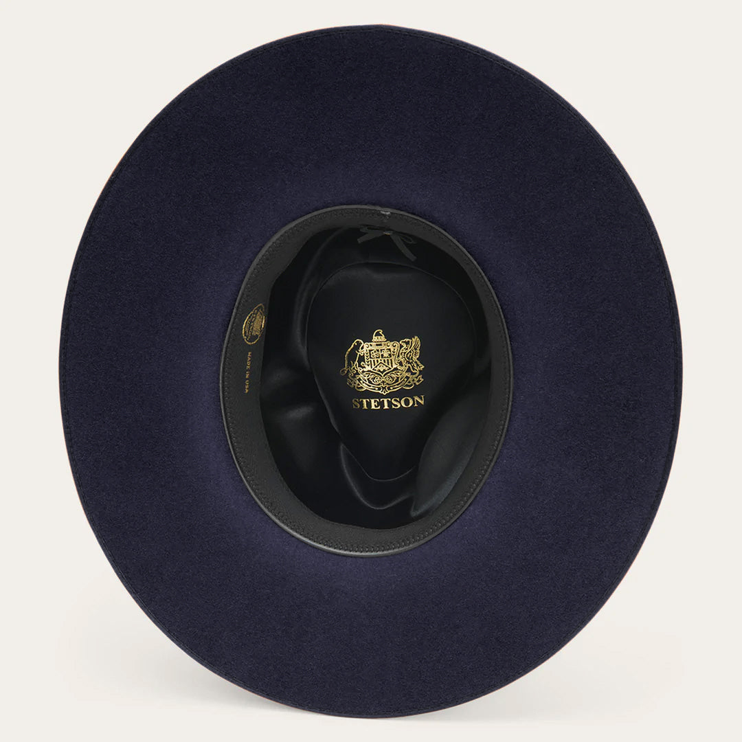 Midtown Wide Flat Brim Hat Navy | Stetson Hats