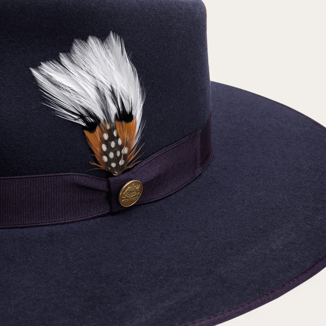 Midtown Wide Flat Brim Hat Navy | Stetson Hats