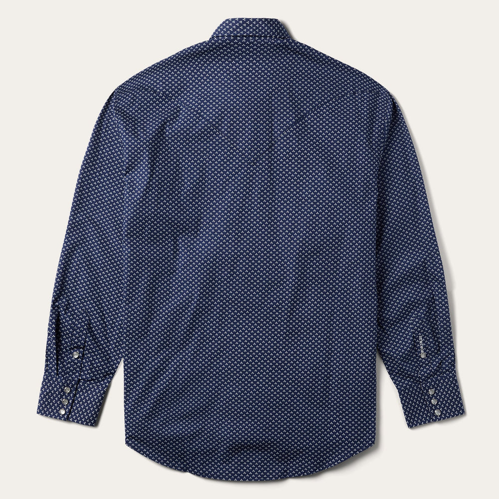 Blue Polaris Geo Print Western Shirt Blue | Stetson Men