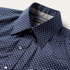 Blue Polaris Geo Print Western Shirt Blue | Stetson Men