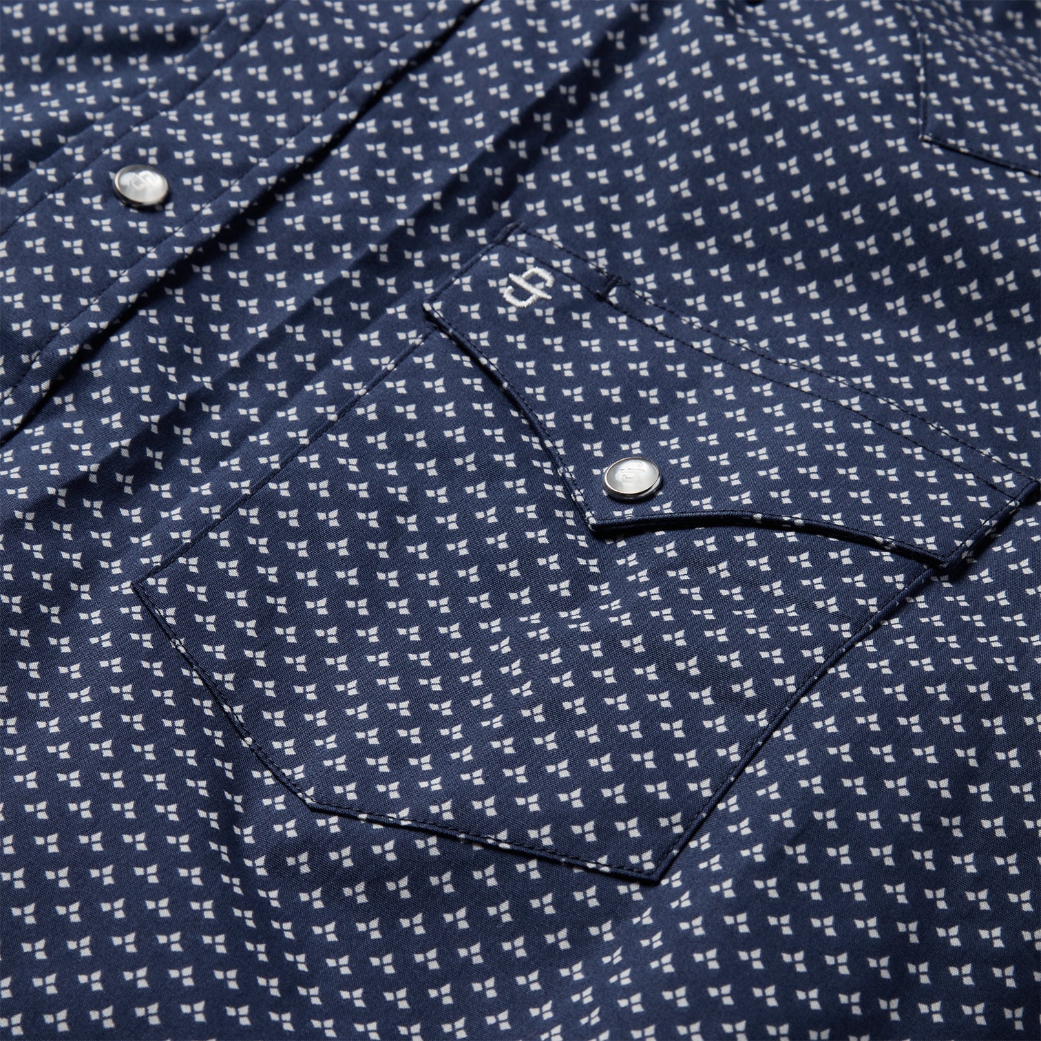 Blue Polaris Geo Print Western Shirt Blue | Stetson Men