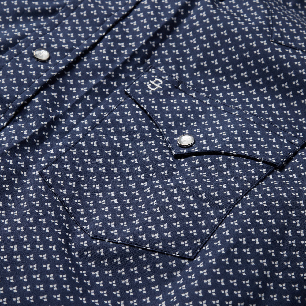 Blue Polaris Geo Print Western Shirt Blue | Stetson Men