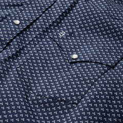 Blue Polaris Geo Print Western Shirt Blue | Stetson Men