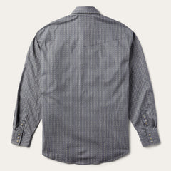 Horseshoe Stripe Print Shirt Grey | Stetson Men