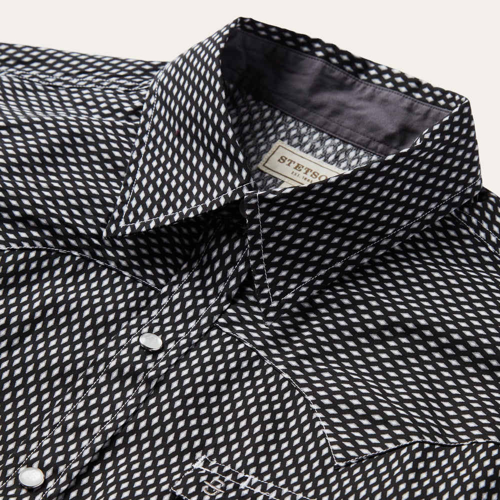 Black Diamond Shirt Black | Stetson Men