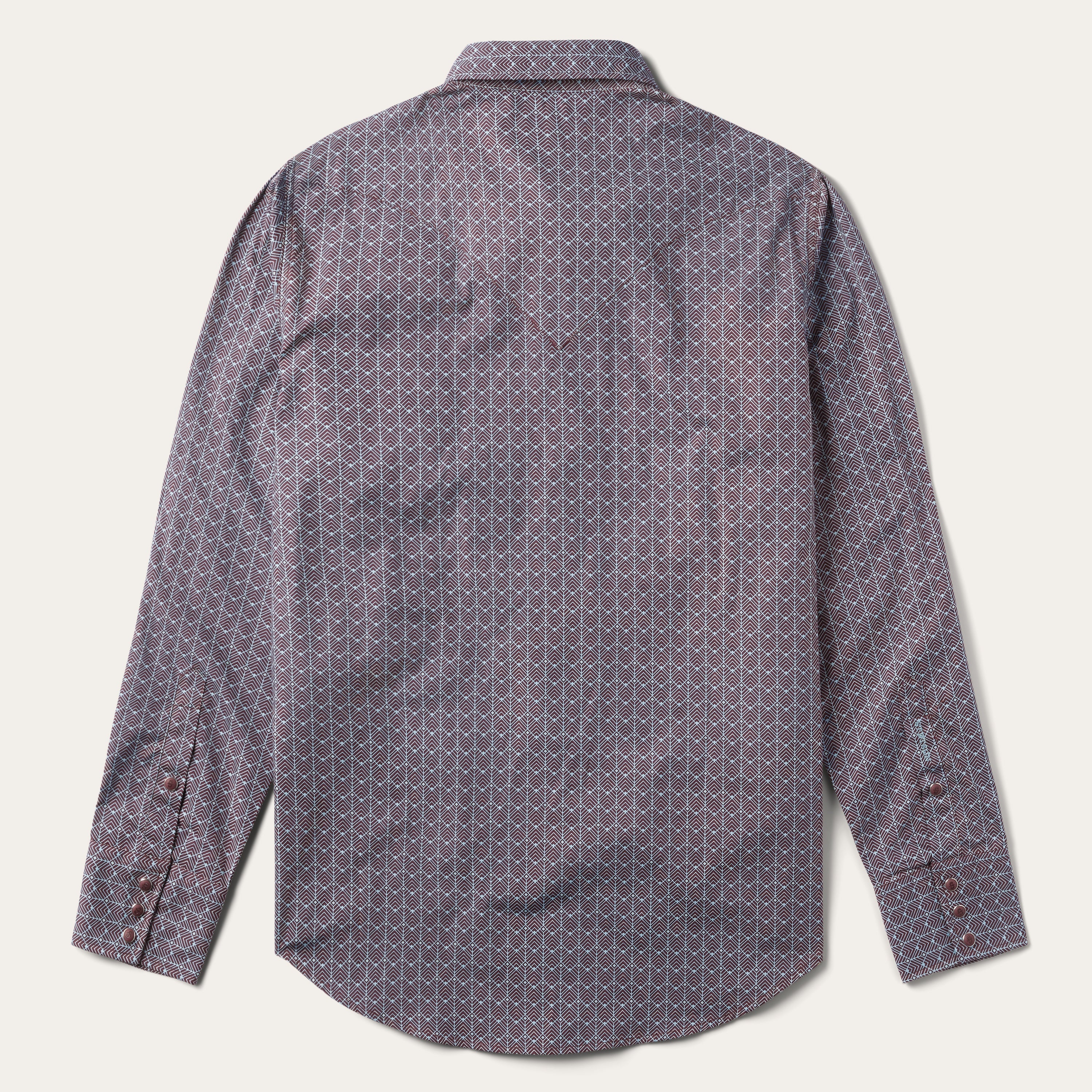 Chevron Grid Shirt Brown | Stetson Men