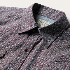Chevron Grid Shirt Brown | Stetson Men