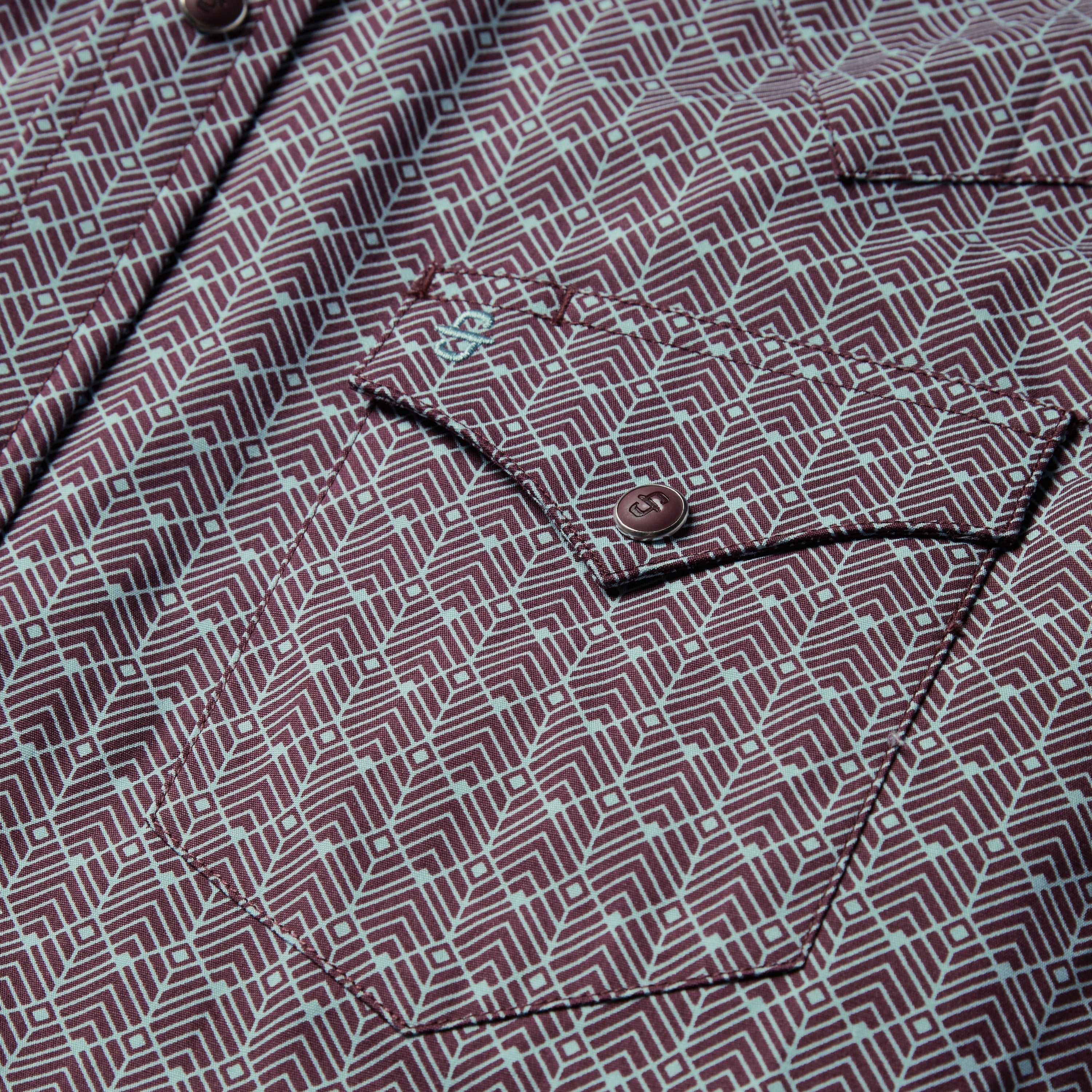 Chevron Grid Shirt Brown | Stetson Men