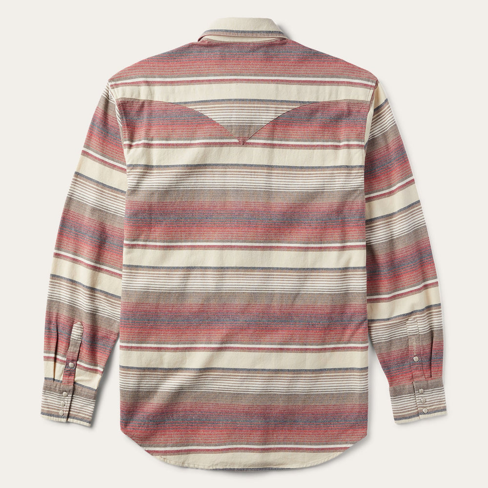 Brushed Twill Striped Shirt Red | Stetson Men