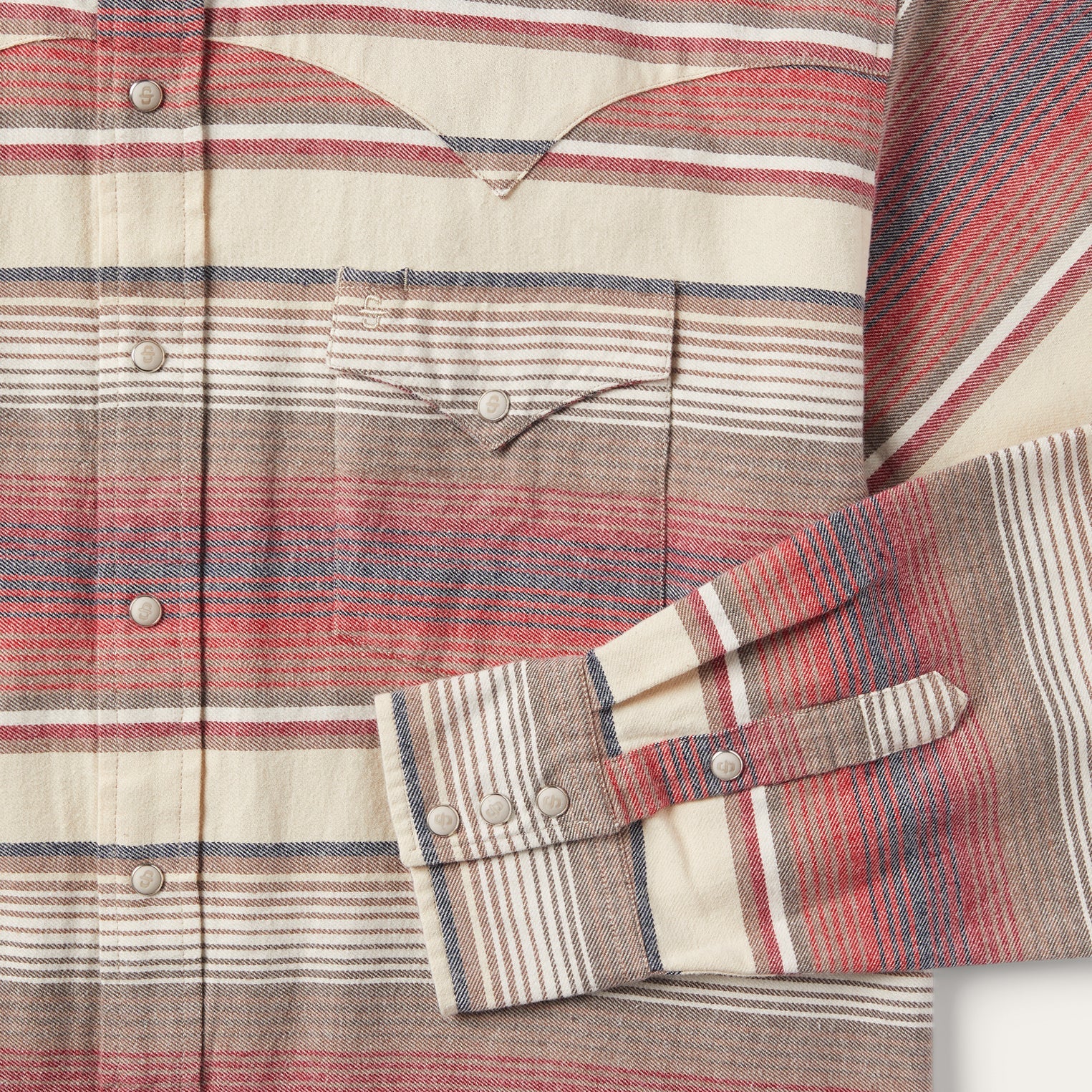 Brushed Twill Striped Shirt Red | Stetson Men