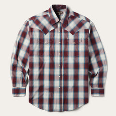 Wine Plaid Shirt Wine | Stetson Men