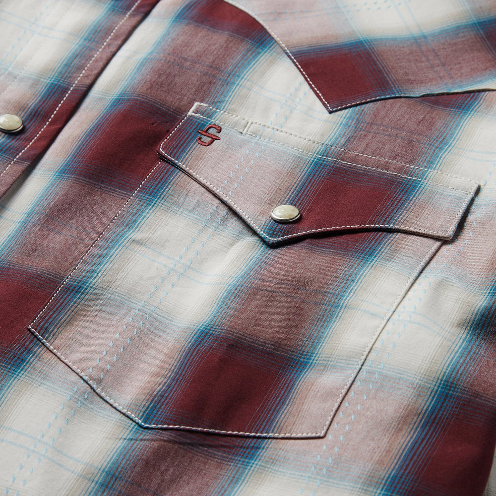 Wine Plaid Shirt Wine | Stetson Men