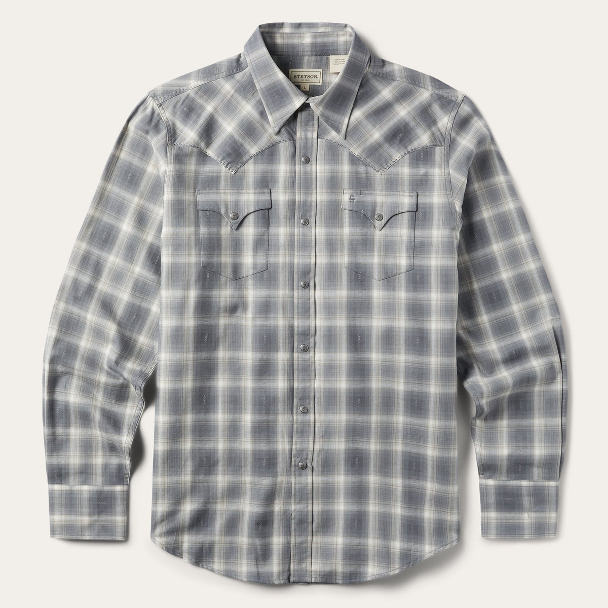 Dobby Twill Plaid Shirt Brown | Stetson Men