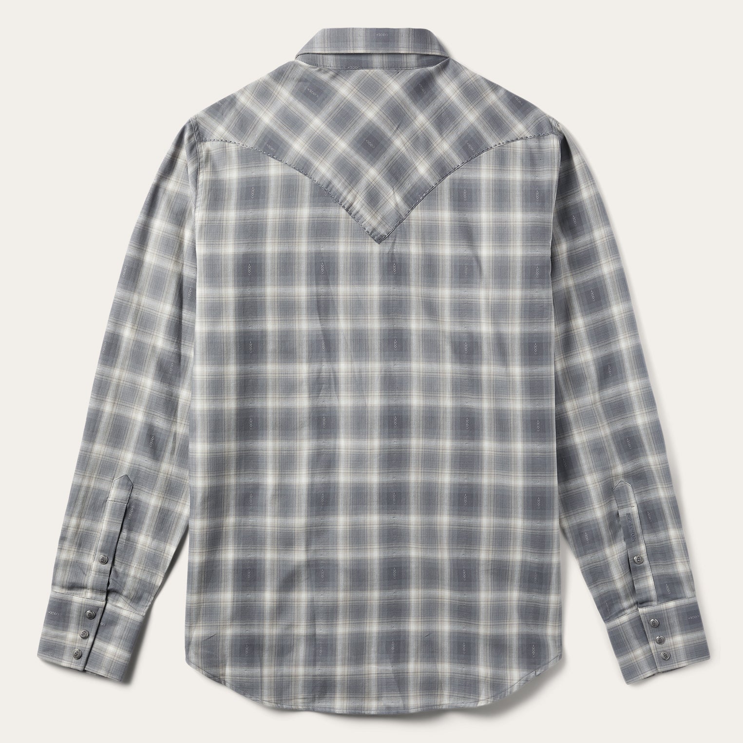 Dobby Twill Plaid Shirt Brown | Stetson Men