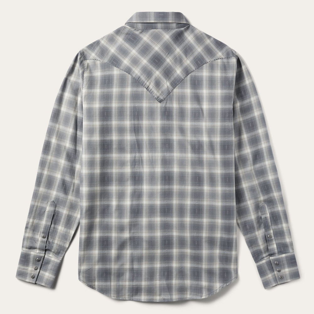 Dobby Twill Plaid Shirt Brown | Stetson Men