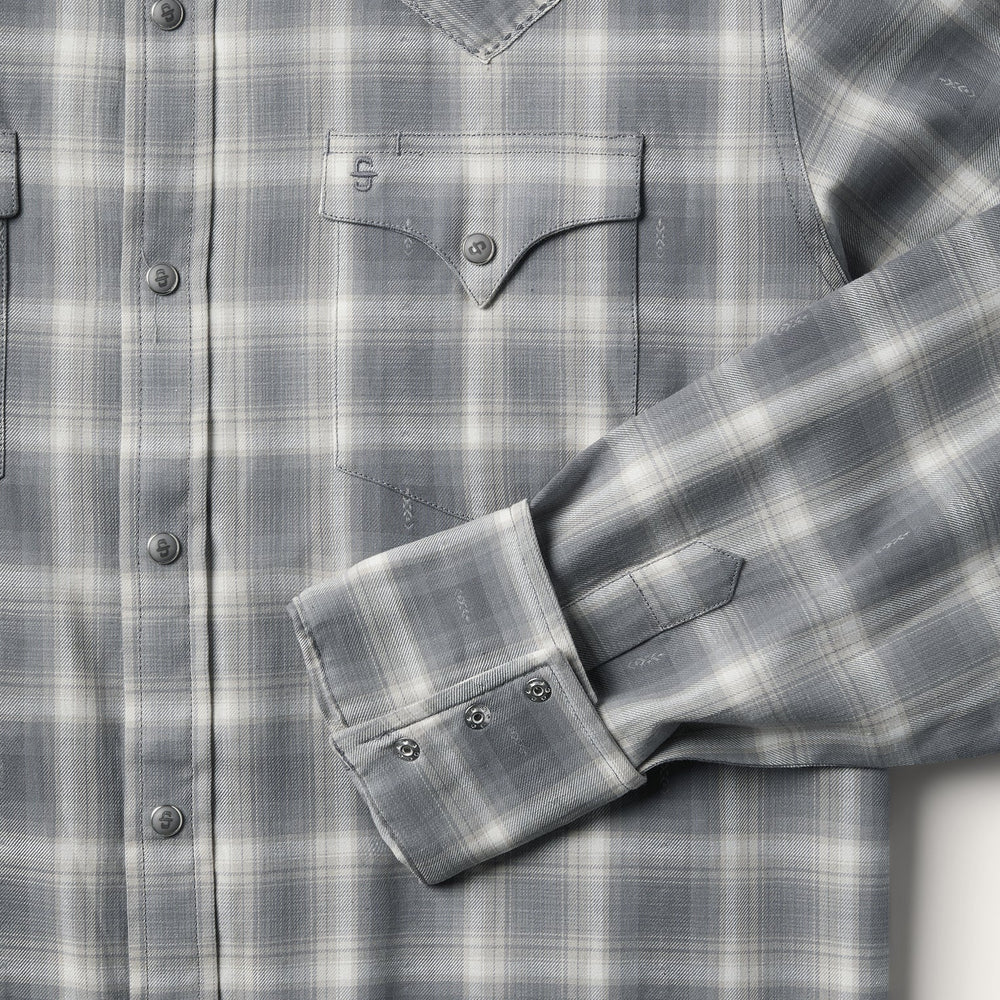 Dobby Twill Plaid Shirt Brown | Stetson Men