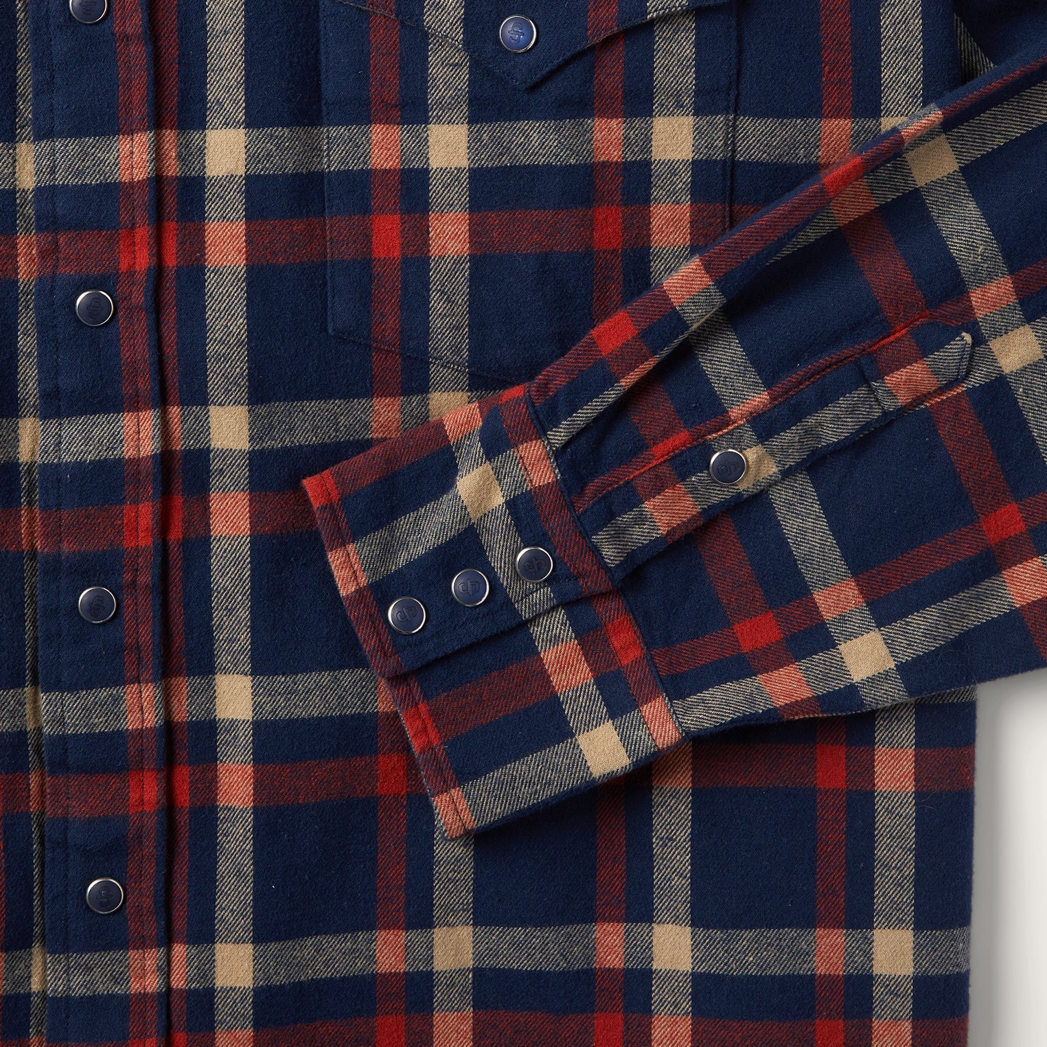 Brushed Twill Plaid Shirt Blue | Stetson Men