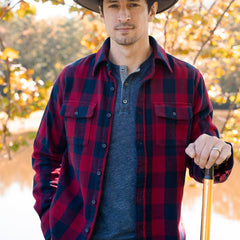 Buffalo Check Twill Shirt Red | Stetson Men