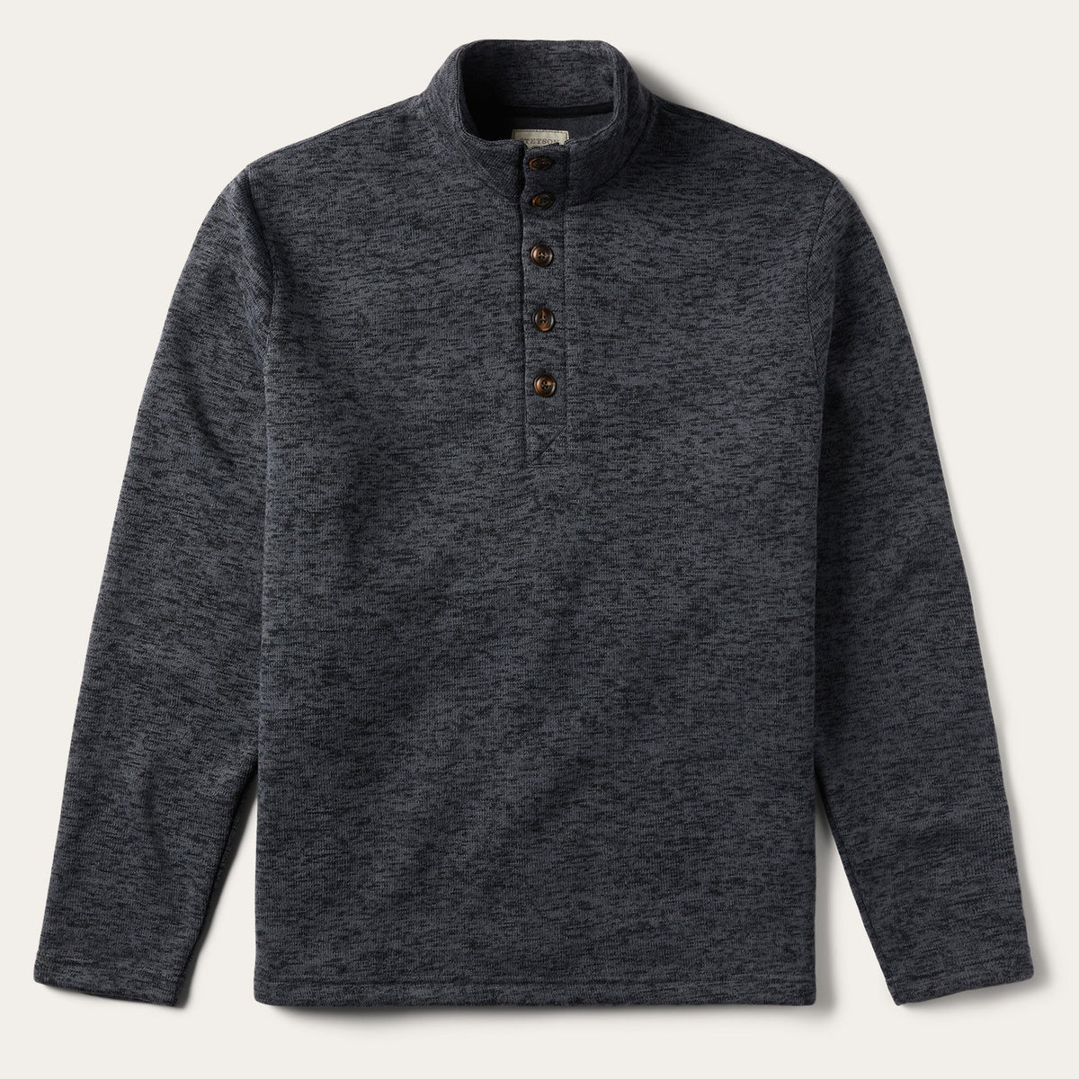 Grey Bonded Knit Sweater Grey | Stetson Men