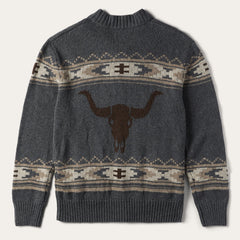 Longhorn Cardigan Grey | Stetson Men