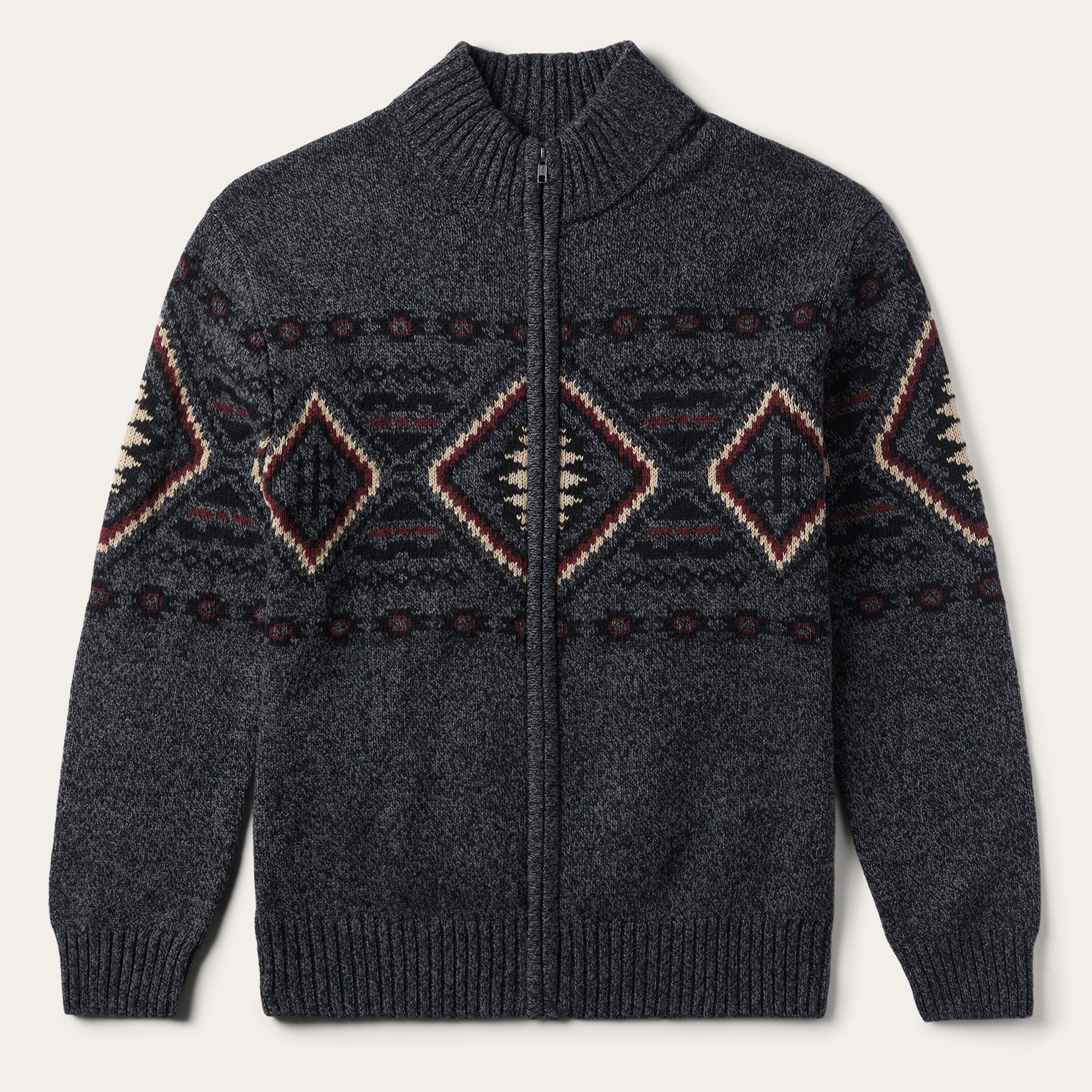 Horizontal Aztec Cardigan Grey | Stetson Men