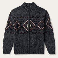 Horizontal Aztec Cardigan Grey | Stetson Men