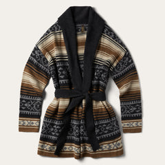 Brown Serape Belted Cardigan Brown | Stetson Women