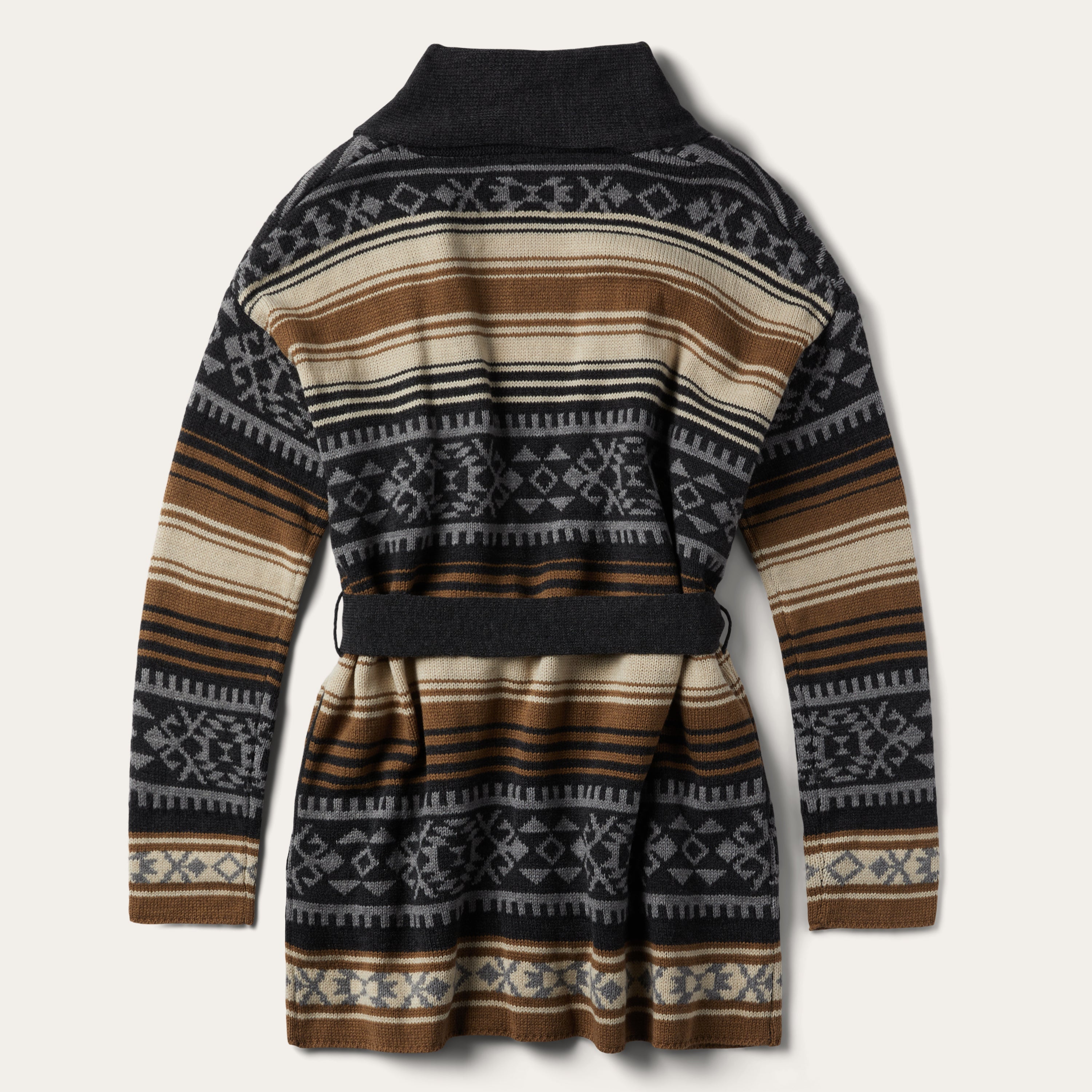 Brown Serape Belted Cardigan Brown | Stetson Women