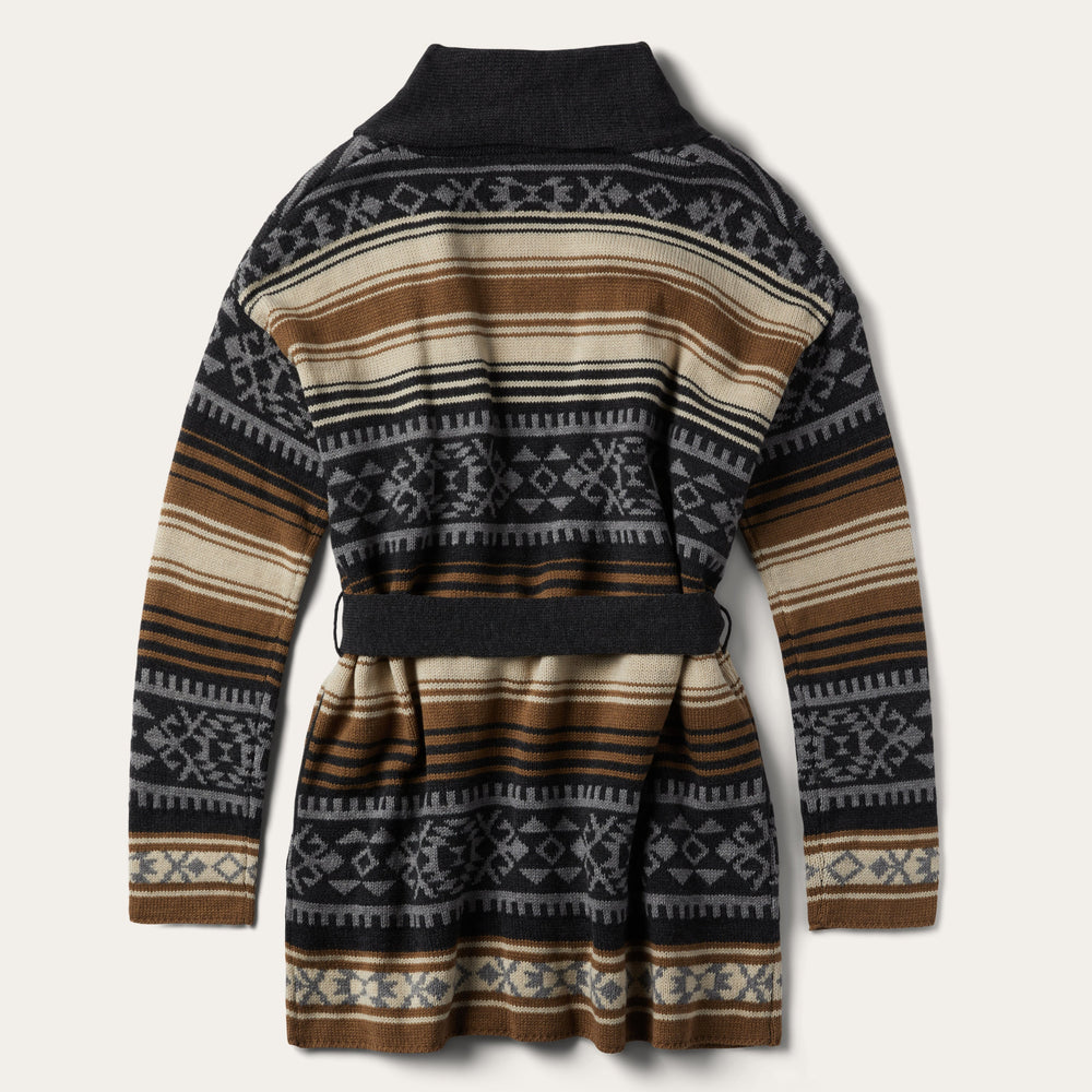 Brown Serape Belted Cardigan Brown | Stetson Women