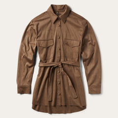 Khaki Suede Western Shirt Tan | Stetson Women