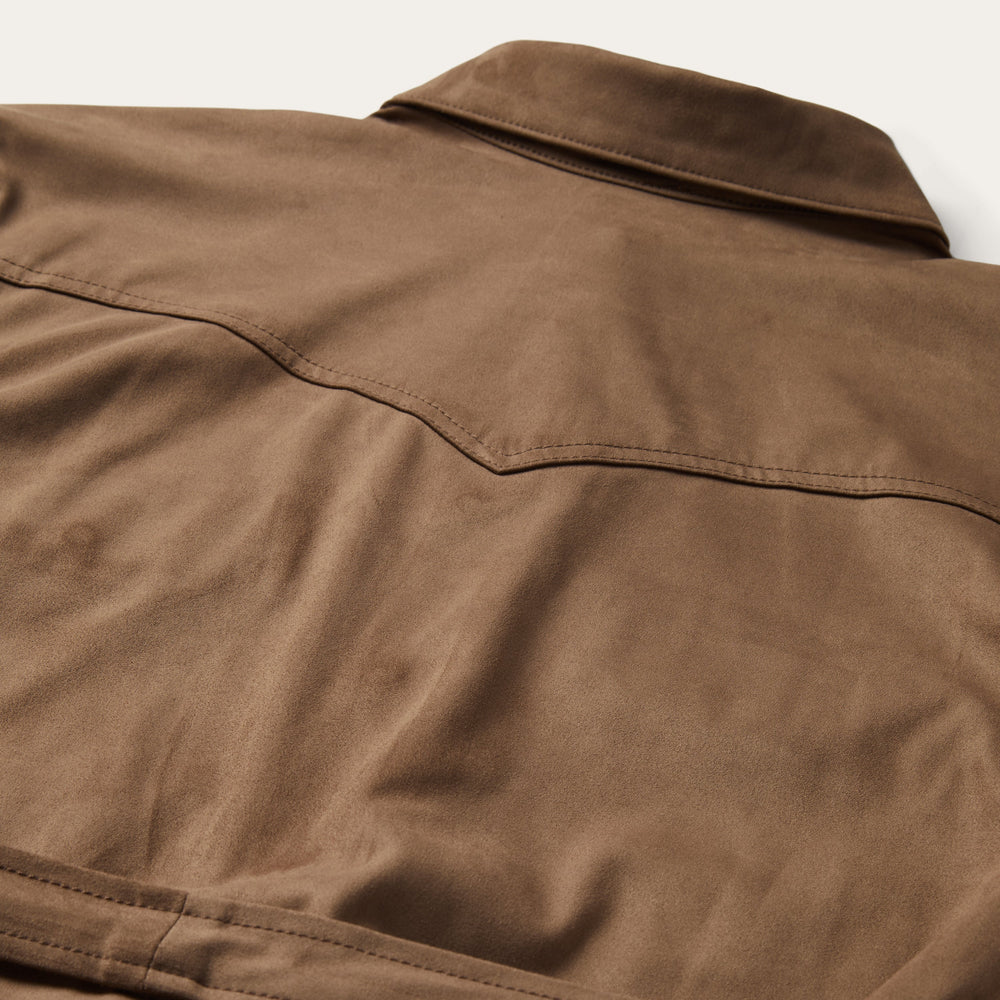 Khaki Suede Western Shirt Tan | Stetson Women