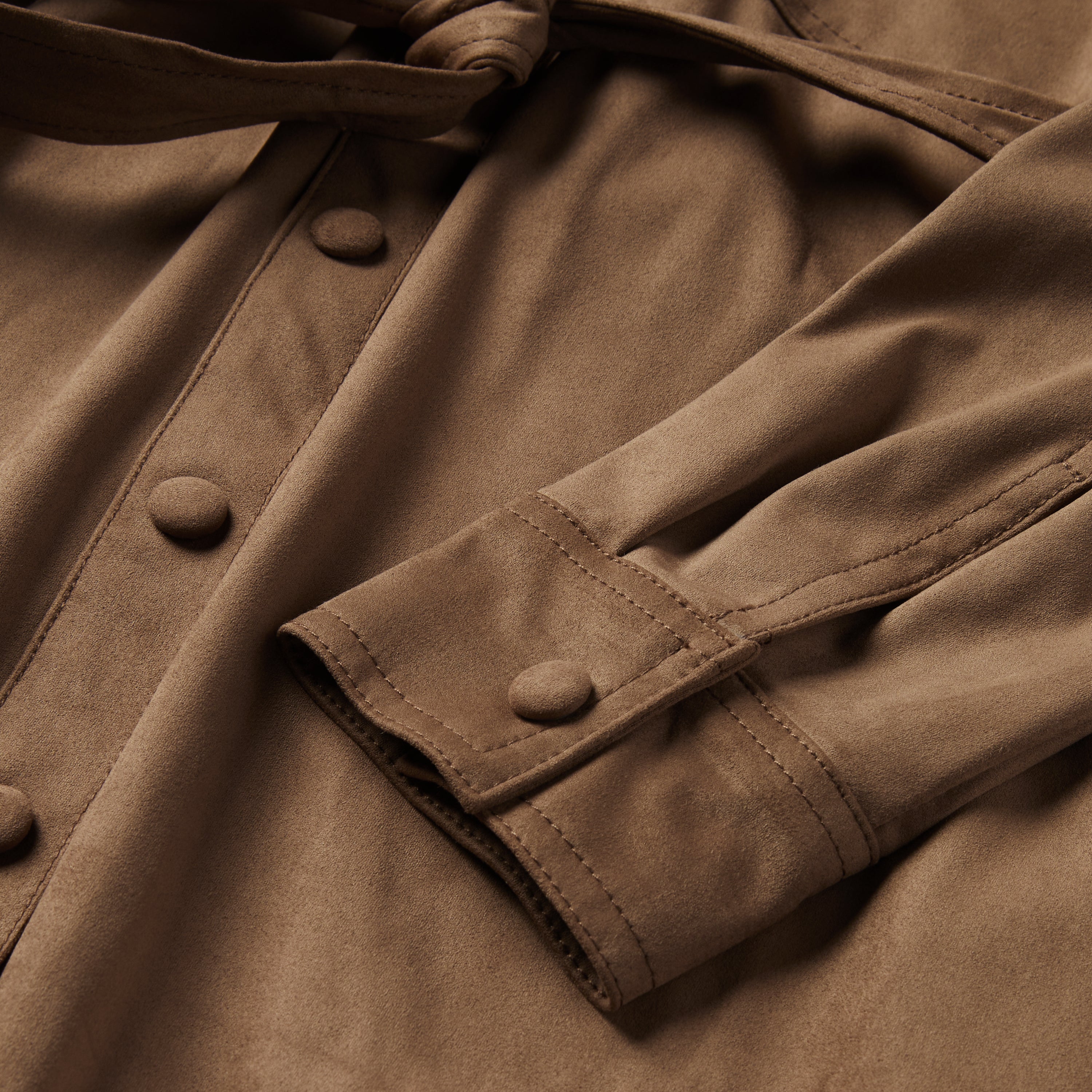 Khaki Suede Western Shirt Tan | Stetson Women