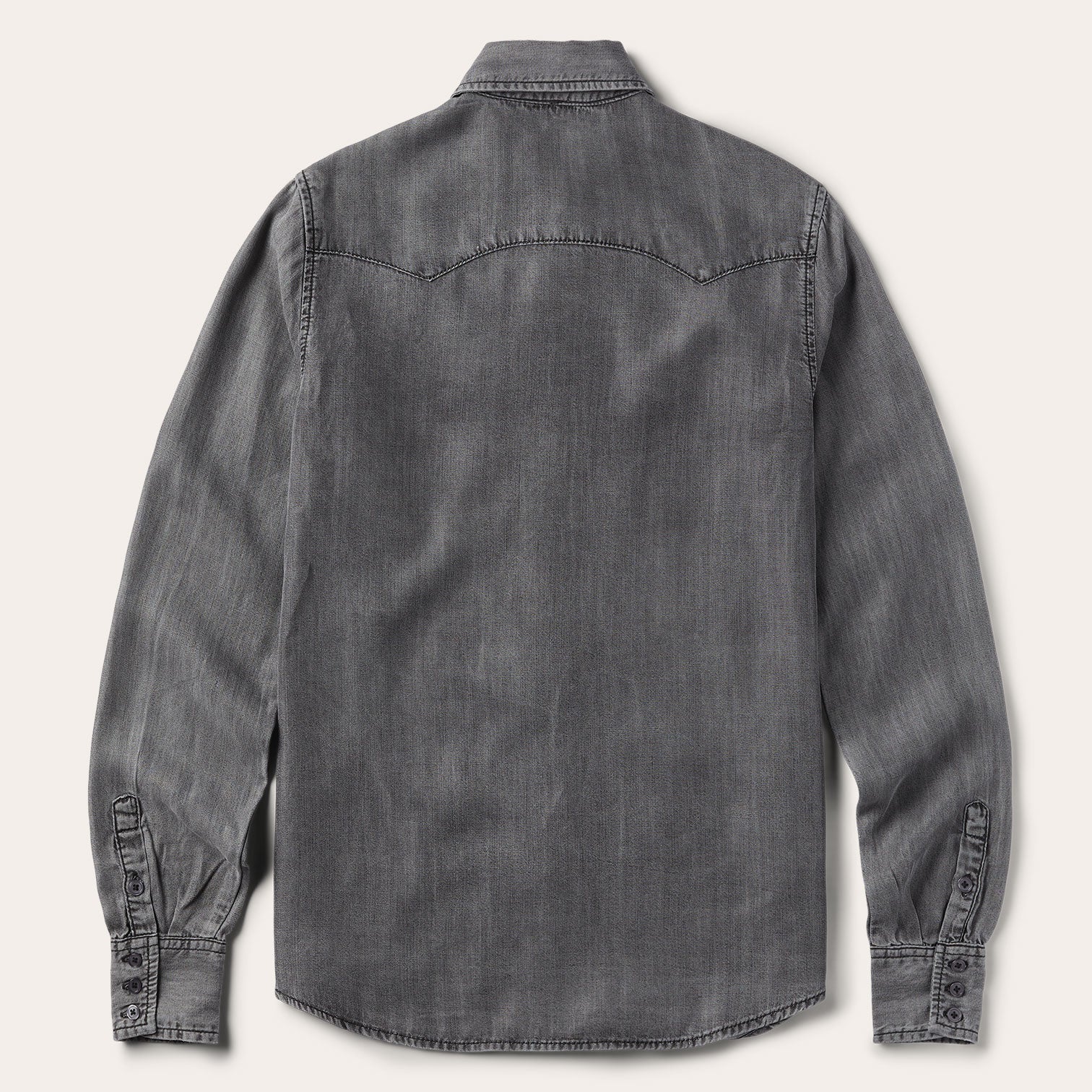 Boyfriend Fit Denim Shirt Washed Black | Stetson Women