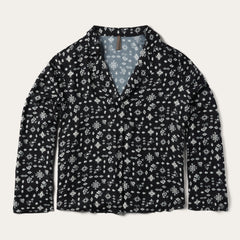 Southwestern Ditzy Print Blouse Black | Stetson Women