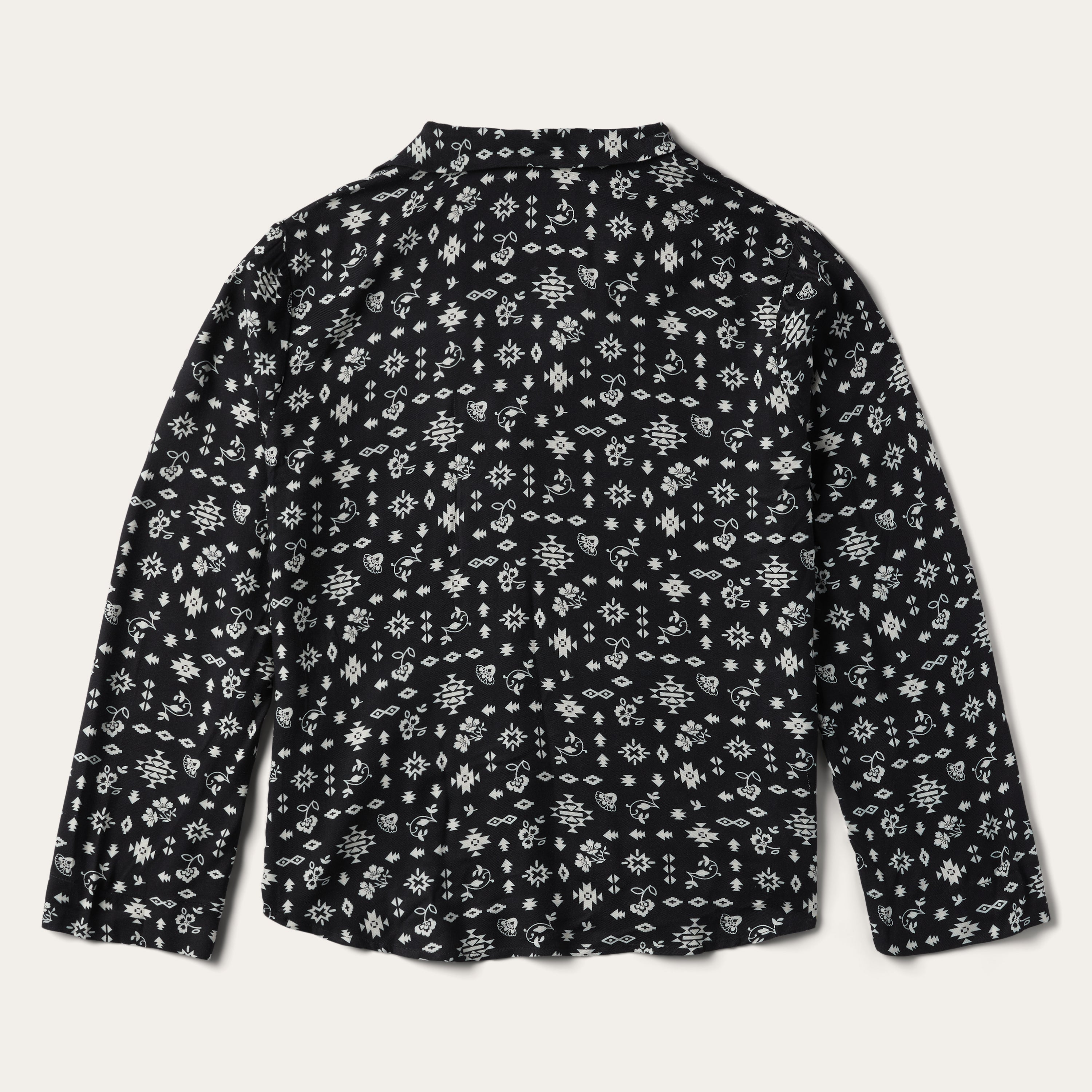 Southwestern Ditzy Print Blouse Black | Stetson Women