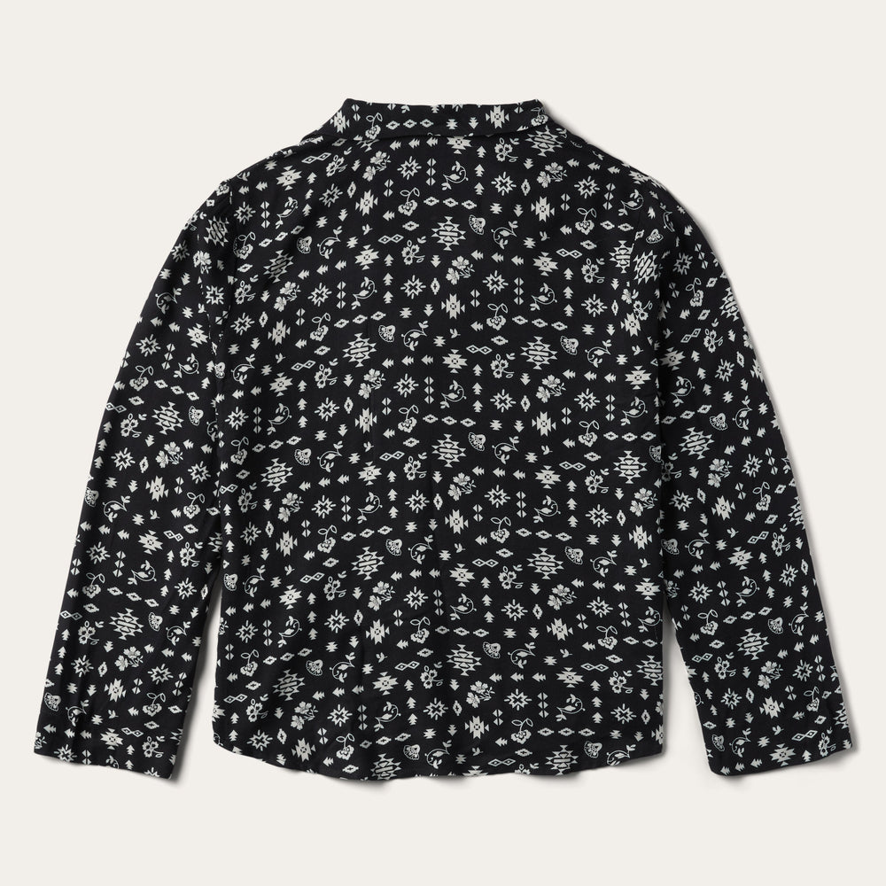 Southwestern Ditzy Print Blouse Black | Stetson Women