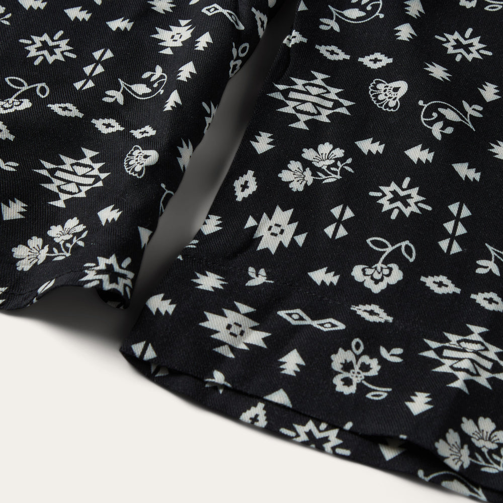 Southwestern Ditzy Print Blouse Black | Stetson Women