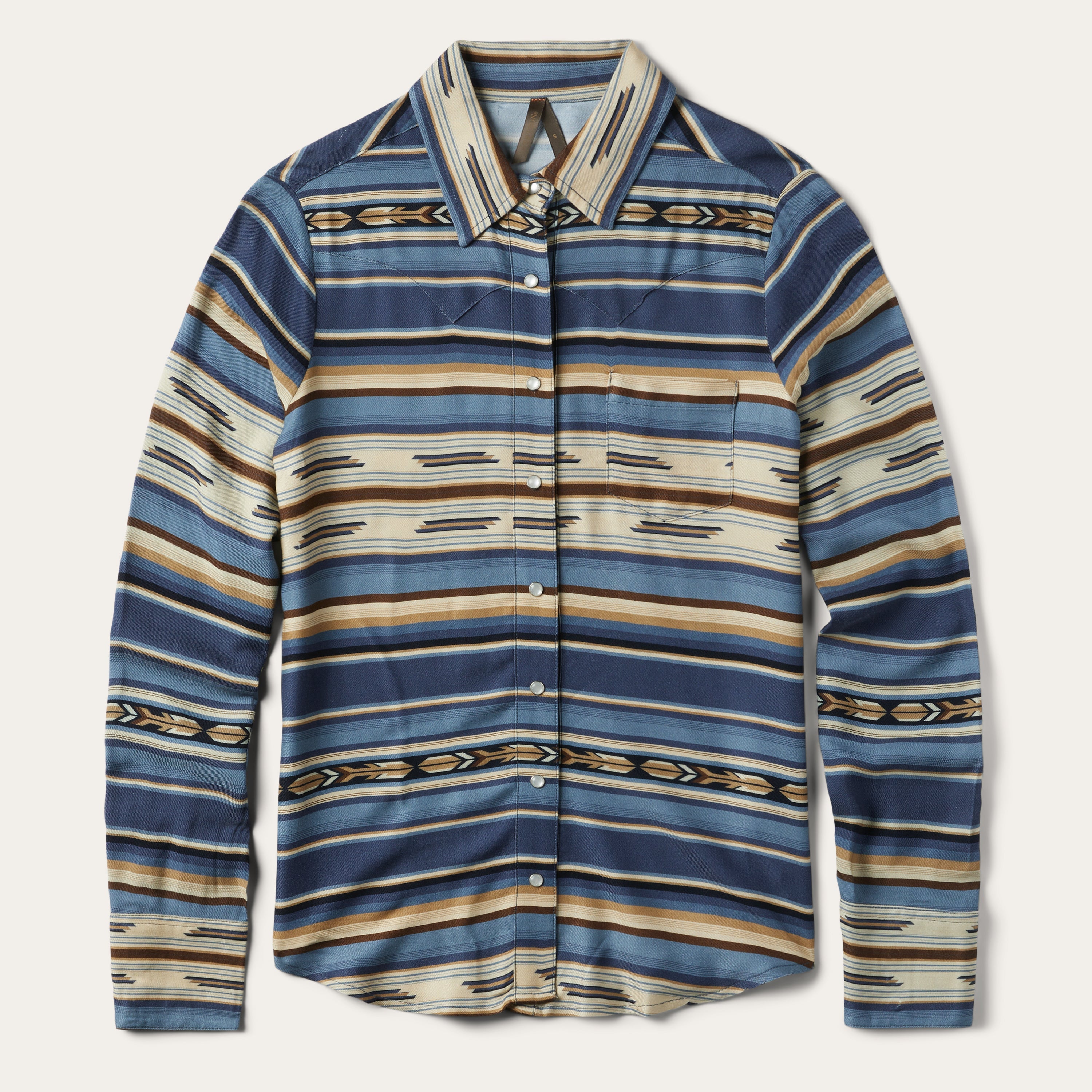 Indigo Serape Print Shirt Blue | Stetson Women