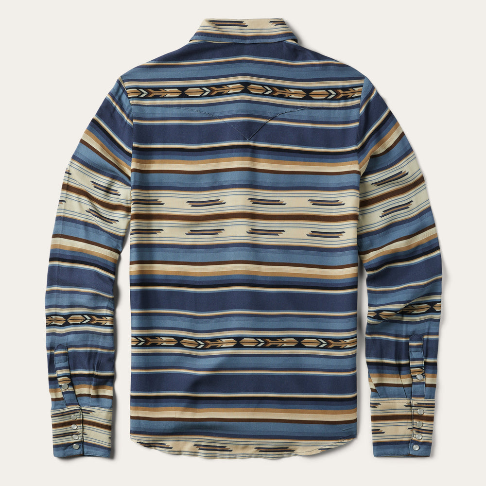 Indigo Serape Print Shirt Blue | Stetson Women
